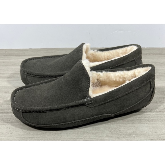 UGG Men’s Ascot Suede Slippers Size 8 Gray - Picture 3 of 9